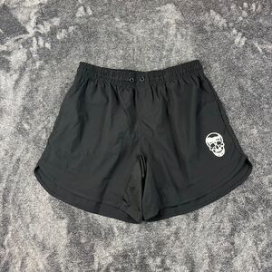 Gymreapers Men's Athletic Shorts Black Skull Unlined 6" Inseam Men's L Running